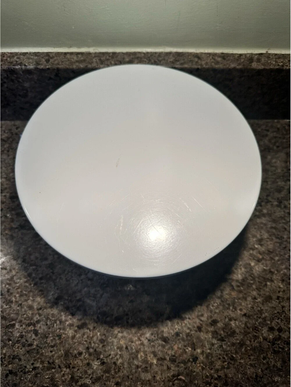 Spritz White Metal Enamel Cake Stand 10 Inch Round Pedestal Dessert Display